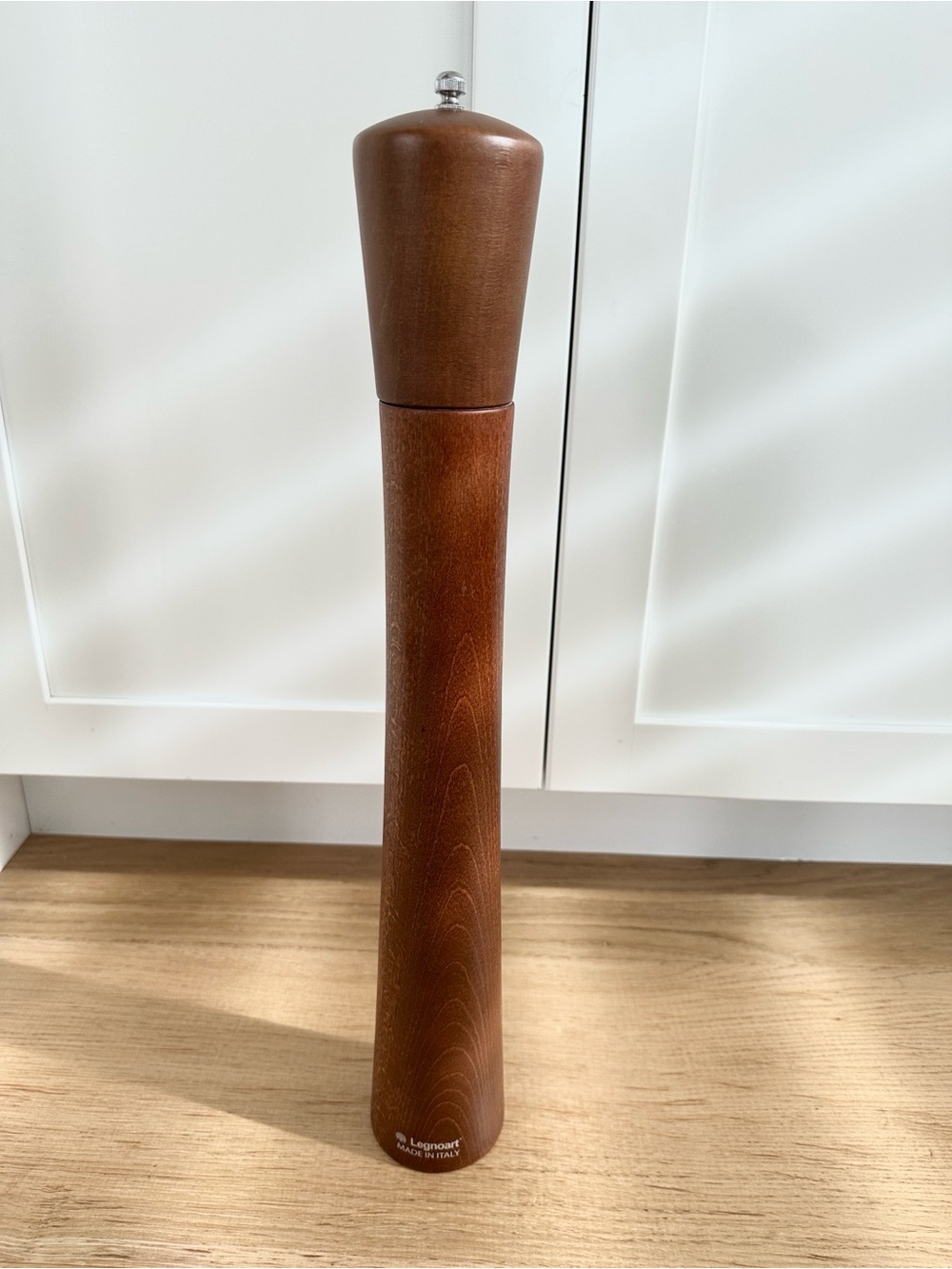 Italian Made Hercules Salt or Pepper Mill, Europe AshWood. 20” tall
